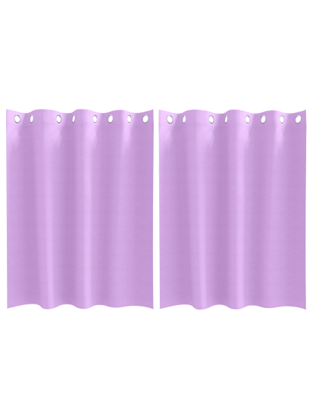 Tende Blackout con Anelli 2 pcs Viola 140 x 140 cm Poliestere