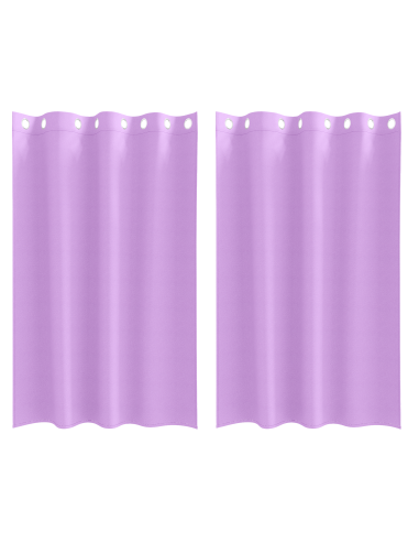 Tende Blackout con Anelli 2 pcs Viola 175 x 140 cm Poliestere