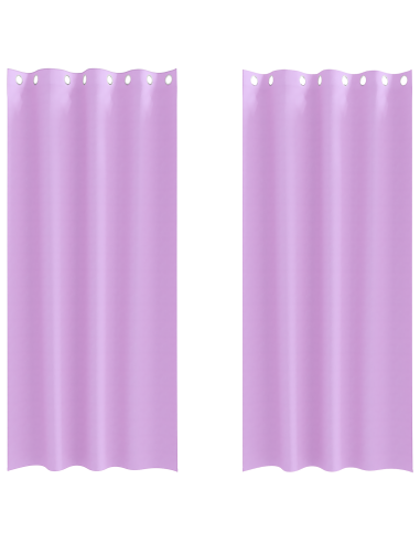 Tende Blackout con Anelli 2 pcs Viola 225 x 140 cm Poliestere