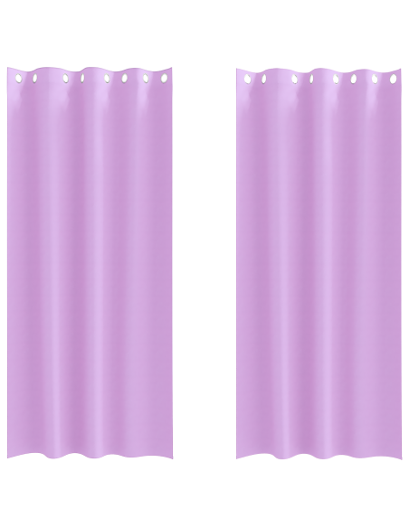 Tende Blackout con Anelli 2 pcs Viola 245 x 140 cm Poliestere