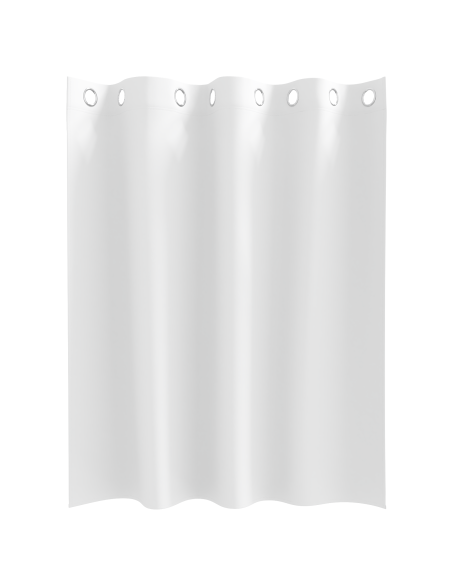 Tende con tende 2 pcs Bianco Puro 140 x 140 cm Poliestere