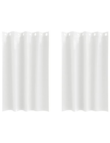 Tende Blackout con Anelli 2 pcs Bianco Puro 175 x 140 cm