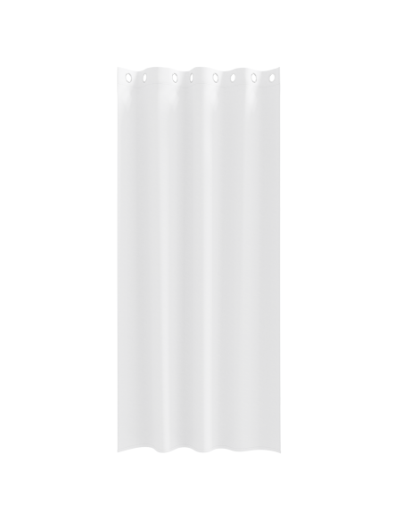 Tende con tende 2 pcs Bianco Puro 225 x 140 cm Poliestere