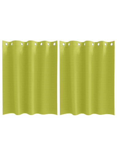 Tende Blackout con Anelli 2 pcs Verde 140 x 140 cm Poliestere