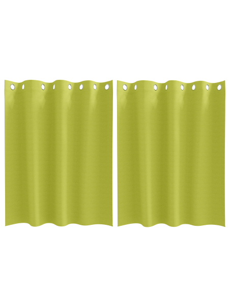 Tende con tende 2 pcs Mela verde 140 x 140 cm Poliestere