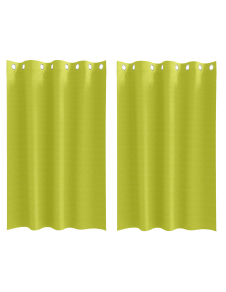 Tende con tende 2 pcs Mela verde 175 x 140 cm Poliestere