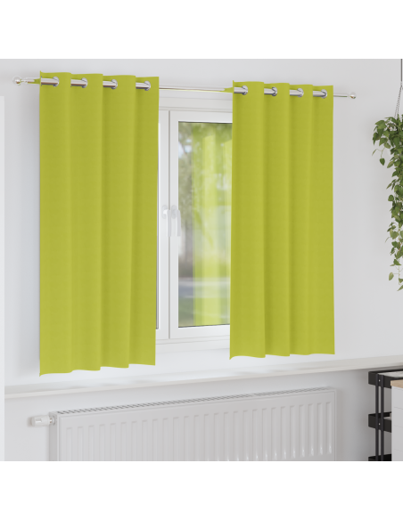 Tende Blackout con Anelli 2 pcs Verde 175 x 140 cm Poliestere