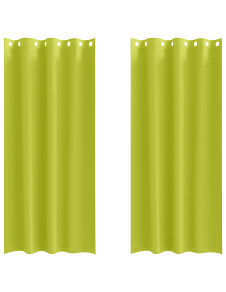 Tende con tende 2 pcs Mela verde 225 x 140 cm Poliestere