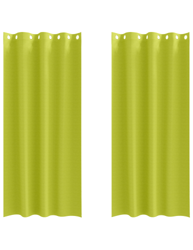 Tende Blackout con Anelli 2 pcs Verde 260 x 140 cm Poliestere