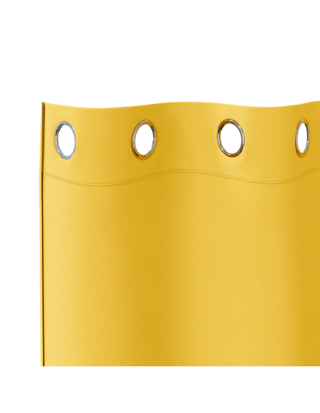 Tende con tende 2 pcs giallo senape 140 x 140 cm Poliestere