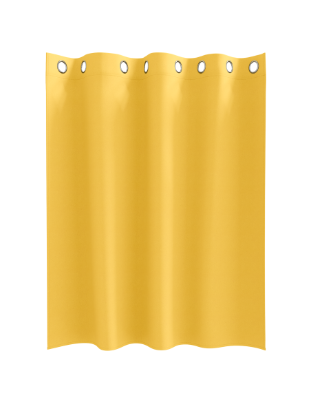 Tende con tende 2 pcs giallo senape 140 x 140 cm Poliestere