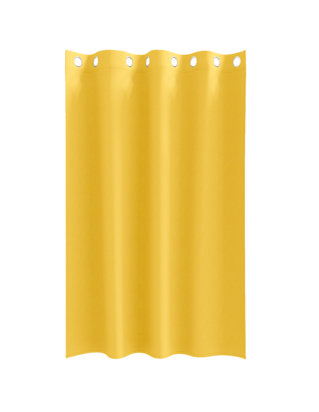 Tende con tende 2 pcs giallo senape 175 x 140 cm Poliestere