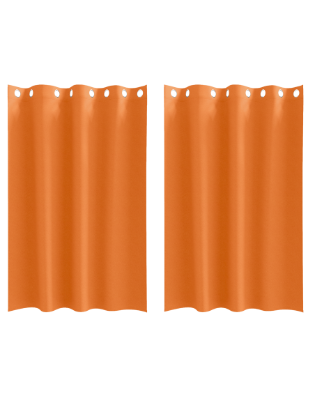 Tende con tende 2 pcs Arancione Vivo 175 x 140 cm Poliestere