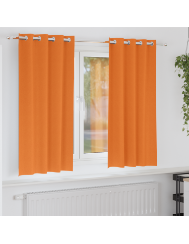 Tende Blackout con Anelli 2 pcs Arancione Vivo 175 x 140 cm