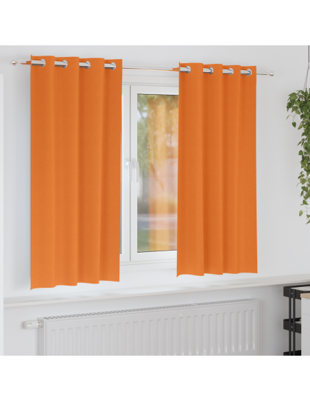 Tende con tende 2 pcs Arancione Vivo 175 x 140 cm Poliestere