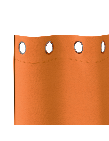 Tende con tende 2 pcs Arancione Vivo 225 x 140 cm Poliestere