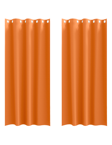 Tende Blackout con Anelli 2 pcs Arancione Vivo 245 x 140 cm