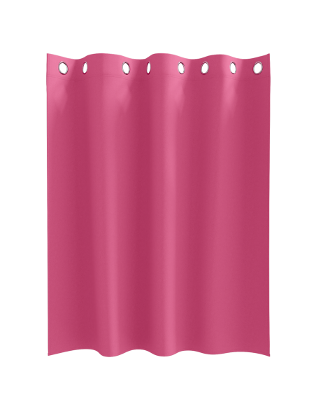 Tende con tende 2 pcs Rosa Vivo 140 x 140 cm Poliestere