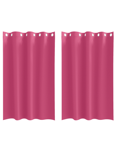 Tende Blackout con Anelli 2 pcs Rosa Vivo 175 x 140 cm