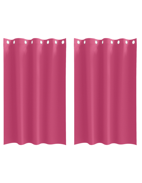 Tende con tende 2 pcs Rosa Vivo 175 x 140 cm Poliestere