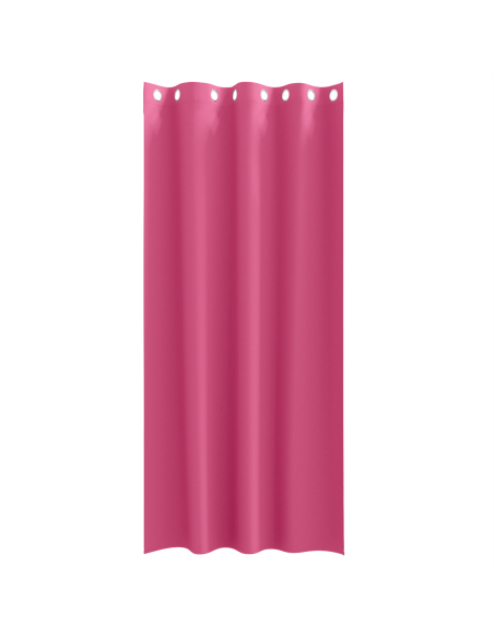 Tende Blackout con Anelli 2 pcs Rosa Vivo 260 x 140 cm