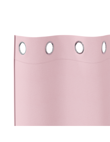 Tende con tende 2 pcs Rosa Baby 140 x 140 cm Poliestere