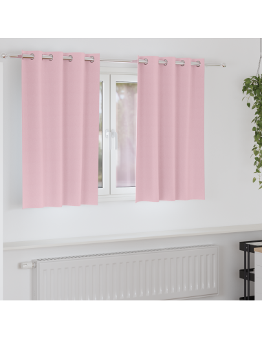 Tende Blackout con Anelli 2 pcs Rosa baby 140 x 140 cm