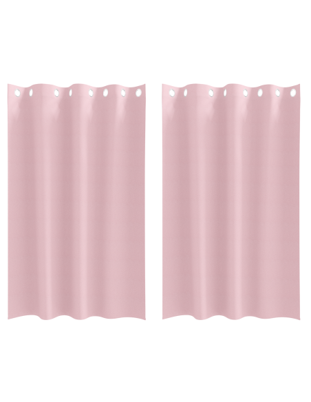 Tende con tende 2 pcs Rosa Baby 175 x 140 cm Poliestere