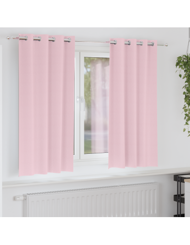 Tende Blackout con Anelli 2 pcs Rosa baby 175 x 140 cm