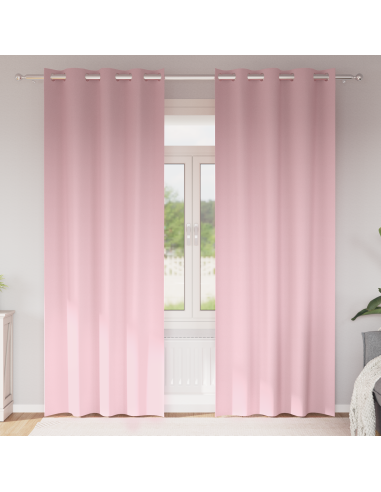 Tende Blackout con Anelli 2 pcs Rosa baby 245 x 140 cm