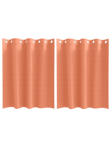Tende Blackout con Anelli 2 pcs Terracotta 140 x 140 cm