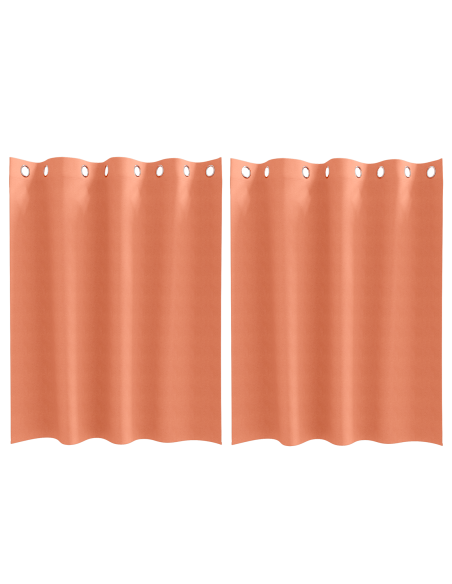 Tende con tende 2 pcs Terracotta 140 x 140 cm Poliestere