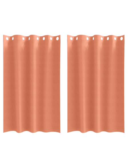 Tende con tende 2 pcs Terracotta 175 x 140 cm Poliestere