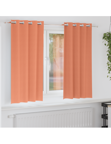 Tende Blackout con Anelli 2 pcs Terracotta 175 x 140 cm
