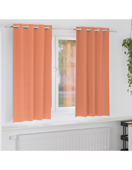 Tende con tende 2 pcs Terracotta 175 x 140 cm Poliestere