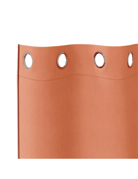 Tende con tende 2 pcs Terracotta 260 x 140 cm Poliestere
