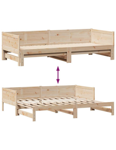 Divano Letto Estraibile con Cassetti senza Materasso 90x190 cm