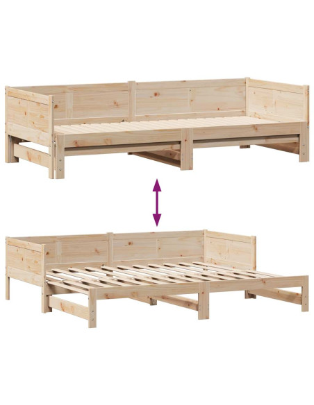 Divano Letto Estraibile con Cassetti senza Materasso 90x190 cm