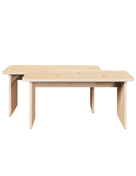 Tavolino da salotto 2 pcs Naturale 100 x 69 x 35.5 cm