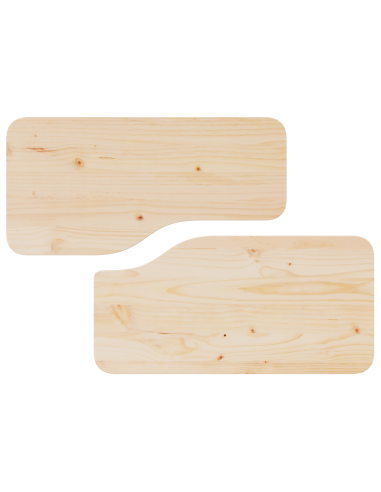 Tavolino da salotto 2 pcs Naturale Legno di pino massello