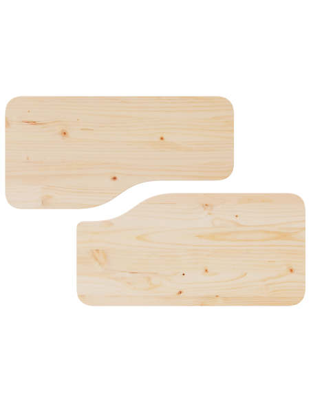 Tavolino da salotto 2 pcs Naturale Legno di pino massello