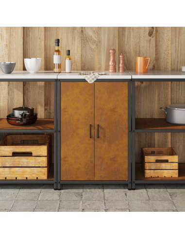 Stoccaggio in cucina con porta Ruggine 60 x 50 x 92 cm Acciaio