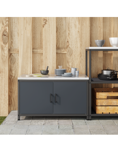 Stoccaggio in cucina Antracite 60 x 50 x 92 cm Acciaio