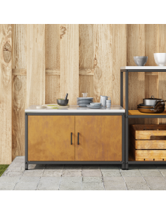 Stoccaggio in cucina con porta Ruggine 60 x 50 x 92 cm Acciaio