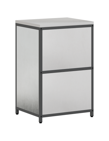 Stoccaggio in cucina con porta Argento 60 x 50 x 92 cm Acciaio