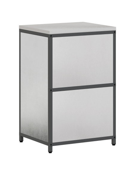 Armadietto per Stoccaggio in Cucina Argento 60 x 50 x 92 cm