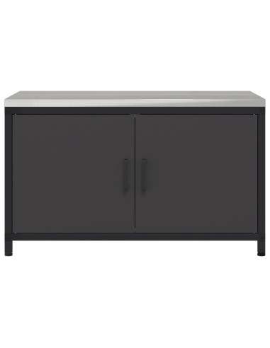 Stoccaggio in cucina con porta Nero 60 x 50 x 92 cm Acciaio