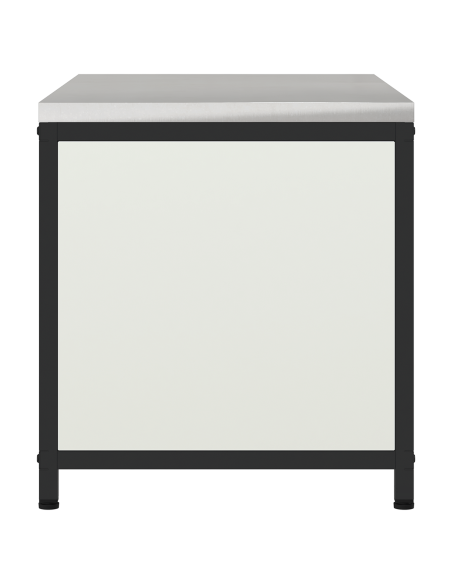 Stoccaggio in cucina con porta Bianco 60 x 50 x 92 cm Acciaio