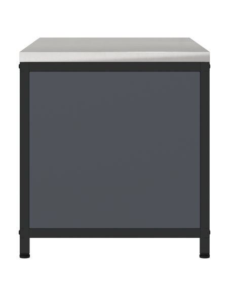 Armadietto per Stoccaggio in Cucina Antracite 60 x 50 x 92 cm