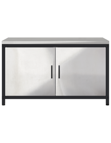 Armadietto per Stoccaggio in Cucina Argento 60 x 50 x 92 cm